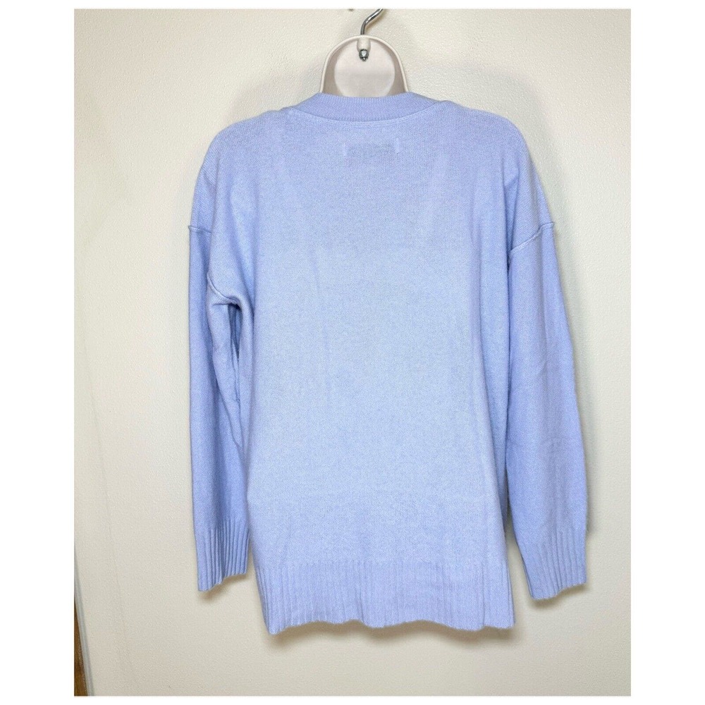 Pilcro Anthropologie ANGIE Seamed 100% Cashmere Knit Sweater Sz Small Lavender - Picture 4 of 14